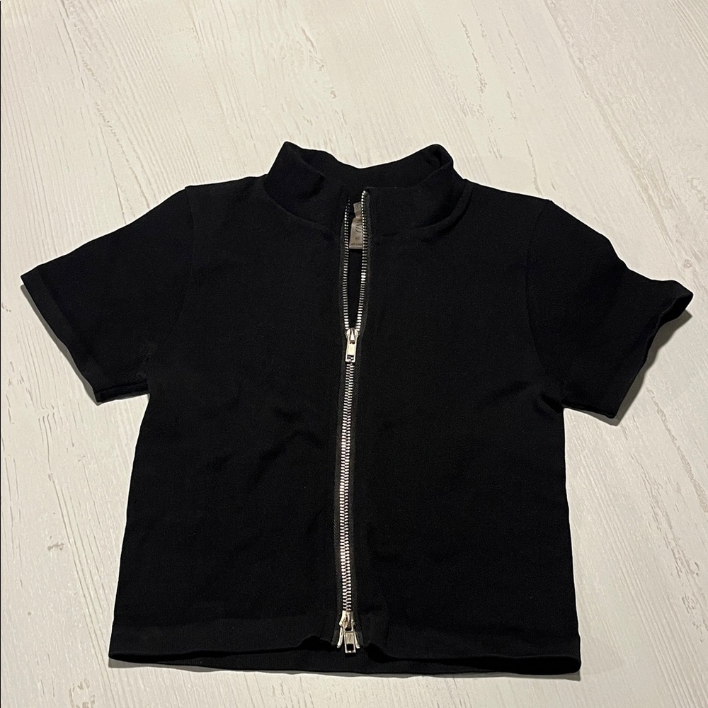 Kids Black Zip-Up Hoodie
